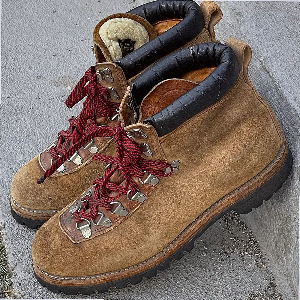 Chippewa Mountaineering Boots VTG USA Made Men’s Size 8.5 D Hiking Vibram Sole