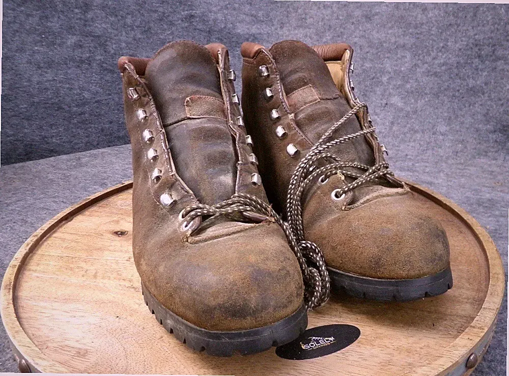 Fabiano Italy VTG Hiking Mountaineering Lace Up Boots Mens 11.5 M Brown Leather